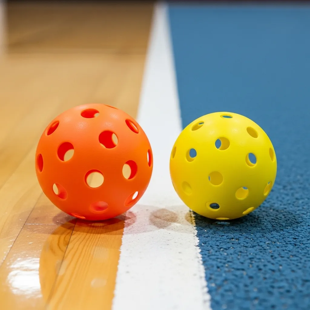 difference between indoor and outdoor pickleballs