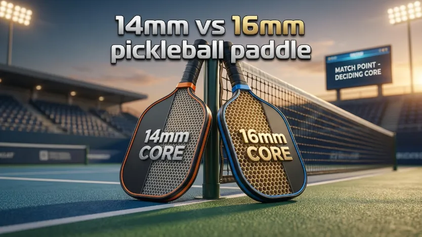 Struggling at the kitchen? Discover how a 14mm vs 16mm pickleball paddle changes your launch angle, power, and pop. Find your perfect match today!