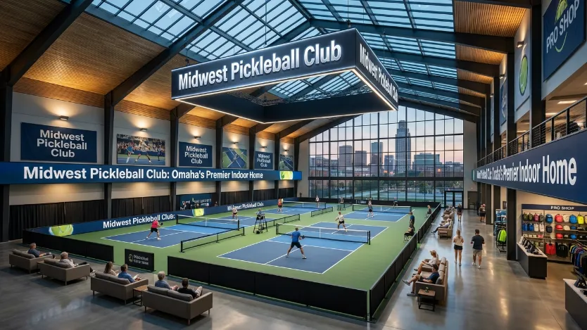 Tired of the cold? Join Midwest Pickleball Club, Omaha’s premier indoor home. 14 pro courts, elite coaching, and artisan coffee. Play all year round!