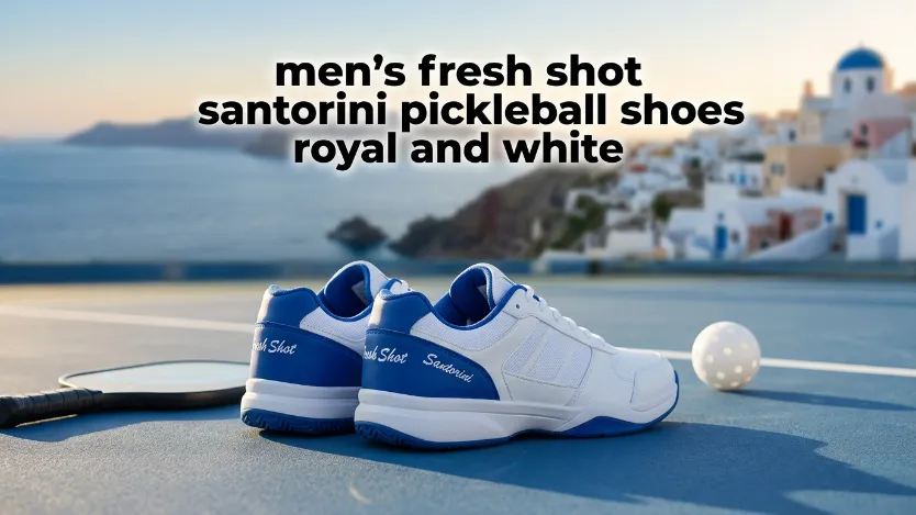 Stop sliding! Discover why the men's fresh shot santorini pickleball shoes royal and white give advanced players ultimate court grip and lateral support.