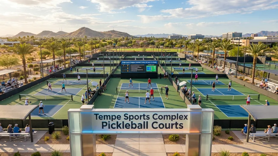 Discover the newly expanded tempe sports complex pickleball courts! 16 pro-grade courts, LED lights, and free open play in the heart of Arizona.