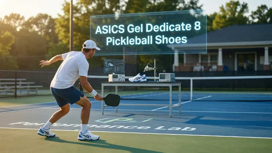 Before you buy: asics gel dedicate 8 pickleball shoes fail fast outdoors. Lab data, sizing traps & head-to-head vs Adidas & Skechers inside.