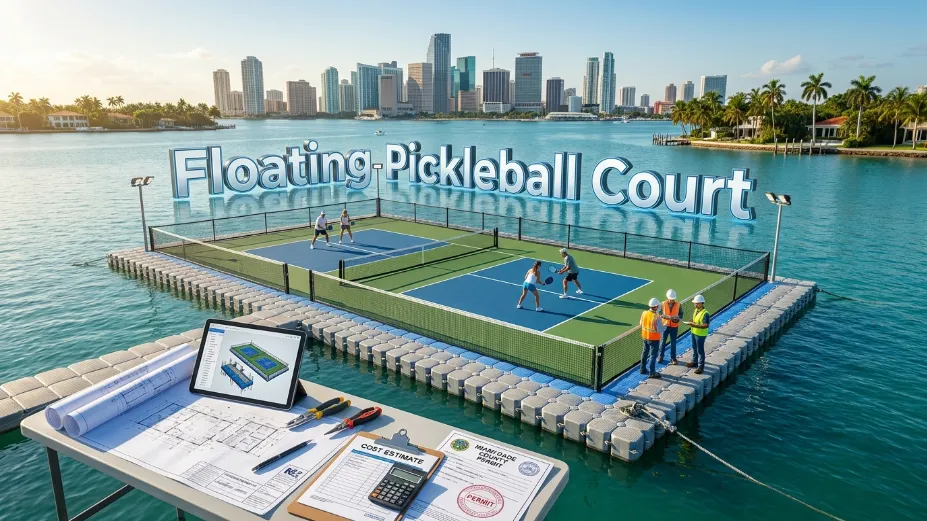 "Looking for a floating pickleball court? Discover the engineering, costs, and legal permits needed to take your kitchen game to the open water today."