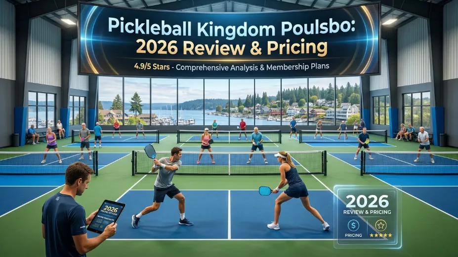 Escape the rain at Pickleball Kingdom Poulsbo. Pro concrete courts, DUPR matching, and elite coaching await. See 2026 rates and exclusive reviews now