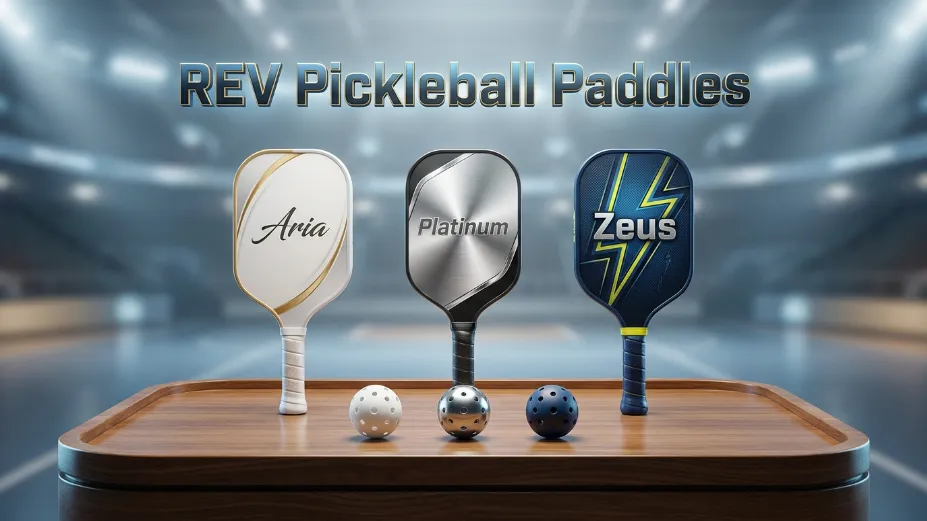 REV pickleball paddles reviewed in depth: Aria, Platinum, Zeus, and Radiance analyzed with real engineering insights.
