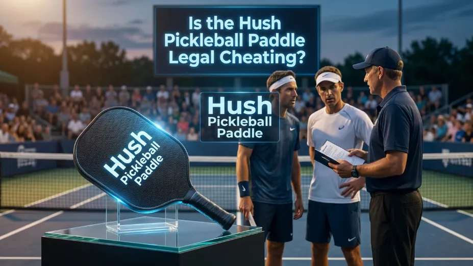 Is the hush pickleball paddle legal cheating? We test its silent 18mm eTPU core, insane trampoline pop, and 2800 RPM spin. See the real court results.