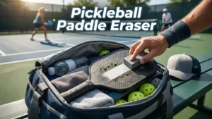 Restore 100+ RPM of lost spin instantly! Discover how a pickleball paddle eraser cleans plastic ball dust & grit without damaging your raw carbon face.